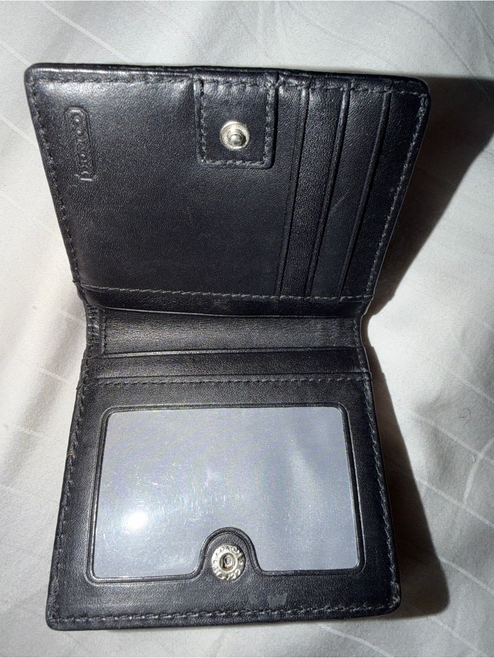 Coach Black Signature Card holder/wallet - Picture 4 of 5